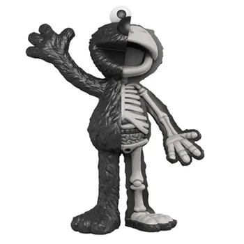 

MIGHTY JAXX XXRAY ELMO Jason Freeny Black Semi-anatomy PVC Statue Creative Art Home Decoration Accessories A1087