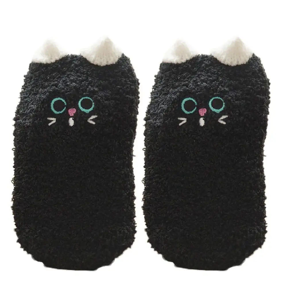 Детские Нескользящие флисовые вязаные теплые носки с объемным рисунком животных для маленьких мальчиков и девочек skarpety antypo lizgowe# 3F - Цвет: Темно-серый