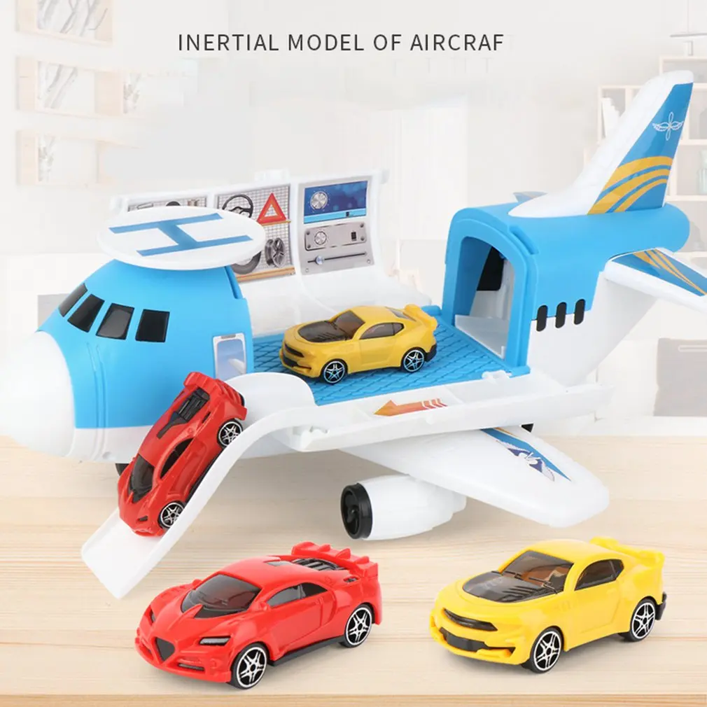 Simulation Track Inertia Children's Toy Aircraft Storage Passenger Plane Ploice Fire Rescue Baby Boy Toy Cars