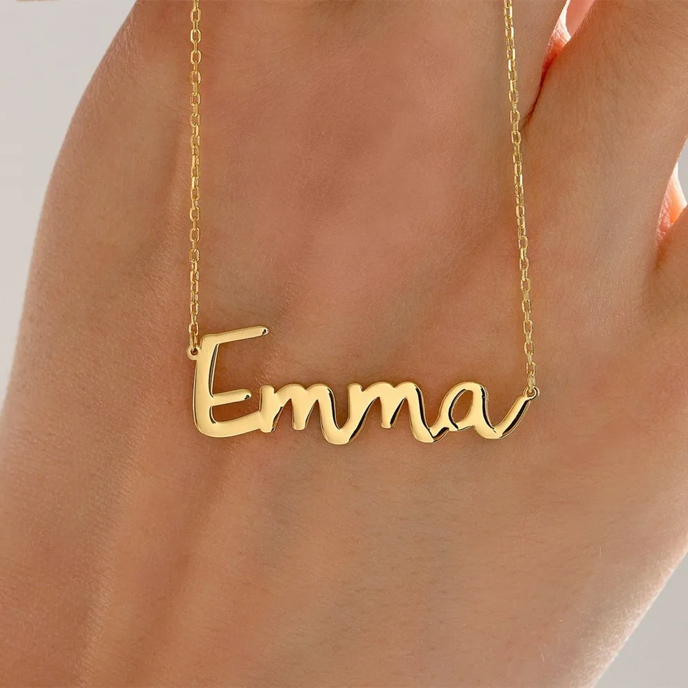 

Custom Name Pendant Necklace Personalized Letter Gold Choker Necklace Stainless Steel Handmade Jewelry for Women Best Gifts