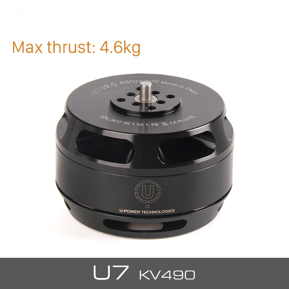 UAV Multirotor Drones Rotors Hexacopter 용 T MOTOR U POWER 모터 U7 490KV