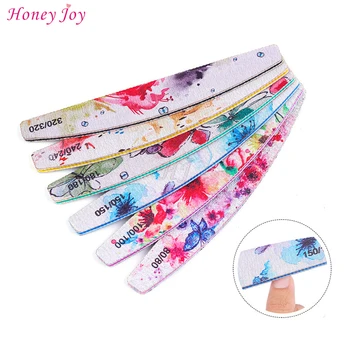 

Grit #80/#100/#180 Curve Double Side Nail Files Emery Board Buffer Sanding Block Polish Washable File Manicure Tools