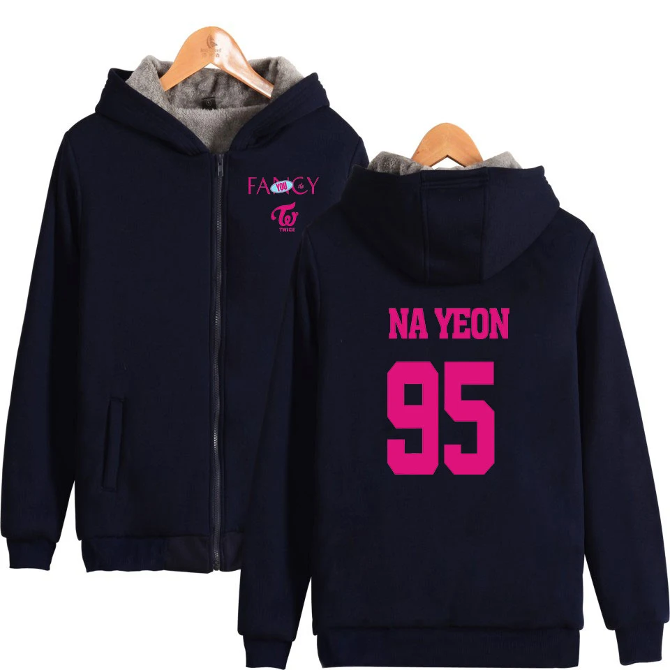 KPOP Group twice fancy Album hoodie Женская/Мужская kpop модная толстовка на молнии Повседневная утепленная толстовка на молнии