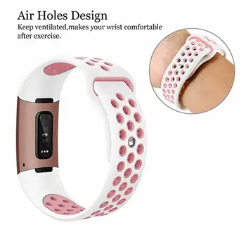 

Wrist Strap For Fitbit Charge 3 Band Double Color Silicone Wristband For Fitbit Charge 3 Charge3 Straps Sports Watchband