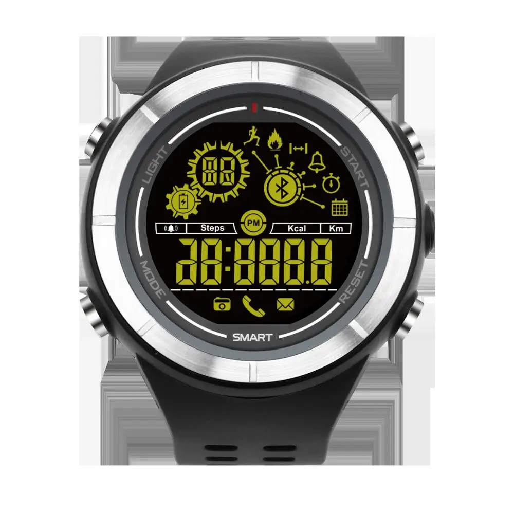 XIYAN EX32 Bluetooth 4.0 Smart Watch Waterpoof Sport Wristwatch Call SMS Alert Stopwatch Activity Tracker for IOS Android - Цвет: Черный