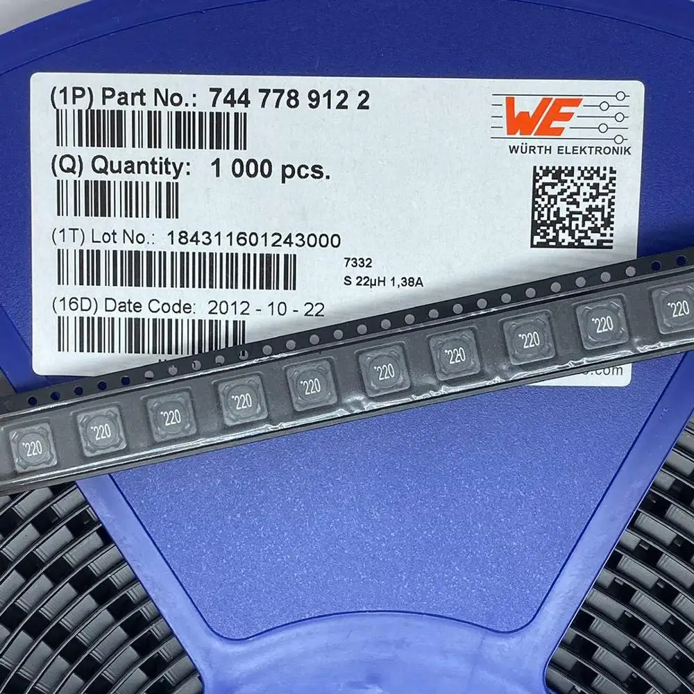 

50PCS 7447789122 7332 220 22UH 1.38A 7.3*7.3*3.2MM high power inductor
