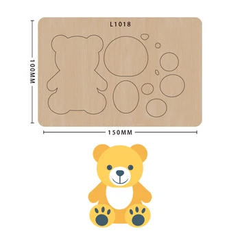

SMVAUON Bear Scrapbook Die Cut DIY handmade New Dies For 2020 Wooden Die-cutting Template Cutting Mold Wood Die