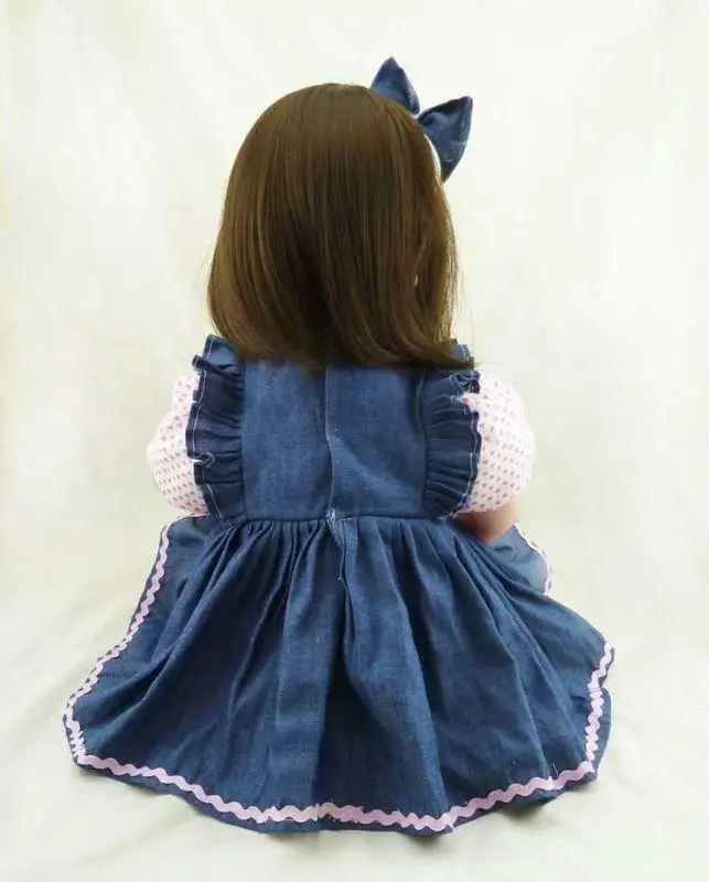 2" Bebe Reborn Baby, популярная джинсовая юбка, виниловые силиконовые куклы, реалистичный подарок, Детская кукла, игрушки для детей, игрушки для девочек