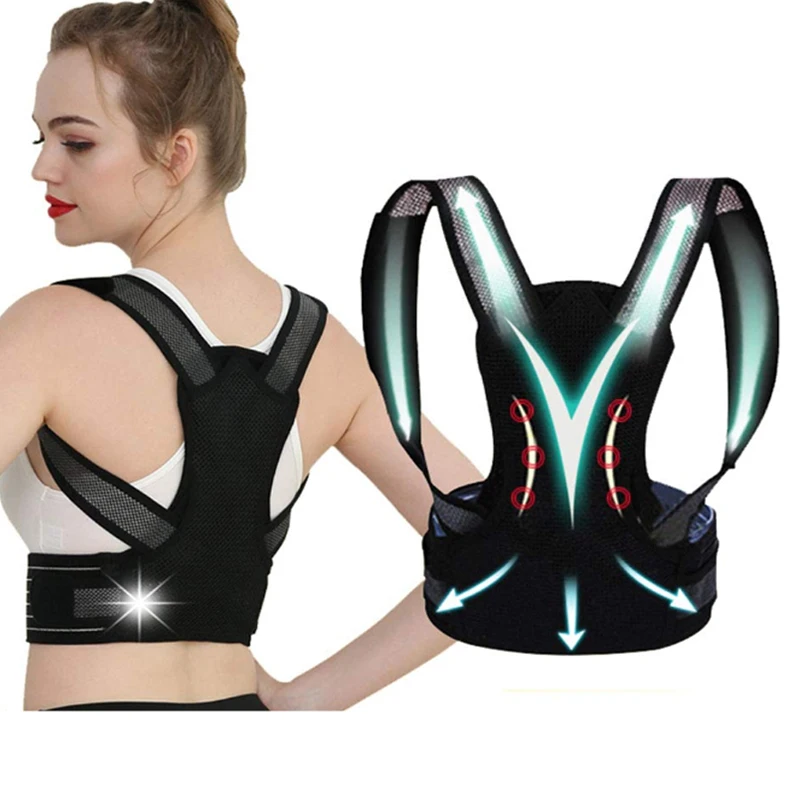 

Posture Corrector Back Posture Brace Clavicle Spine Support Slouching and Hunching Adjustable Posture Correction Back Trainer