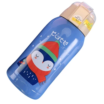 

Intelligent Smart Thermo Kids Gift Temperature Display 500ml Children Water Bottle Non Slip Cover Cap Straw Stainless Steel