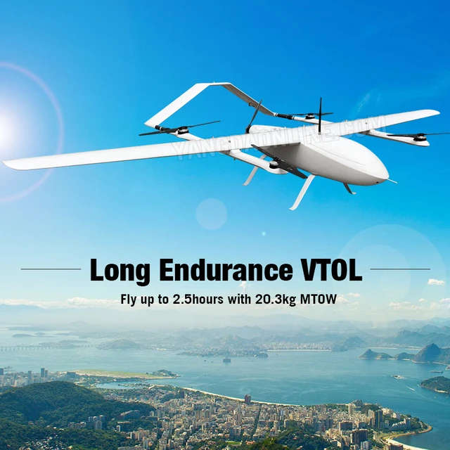 $10199  Fixed Wing VTOL drone 2.5kg payload 2.5hour endurance long range uav for inspection survey aerial p