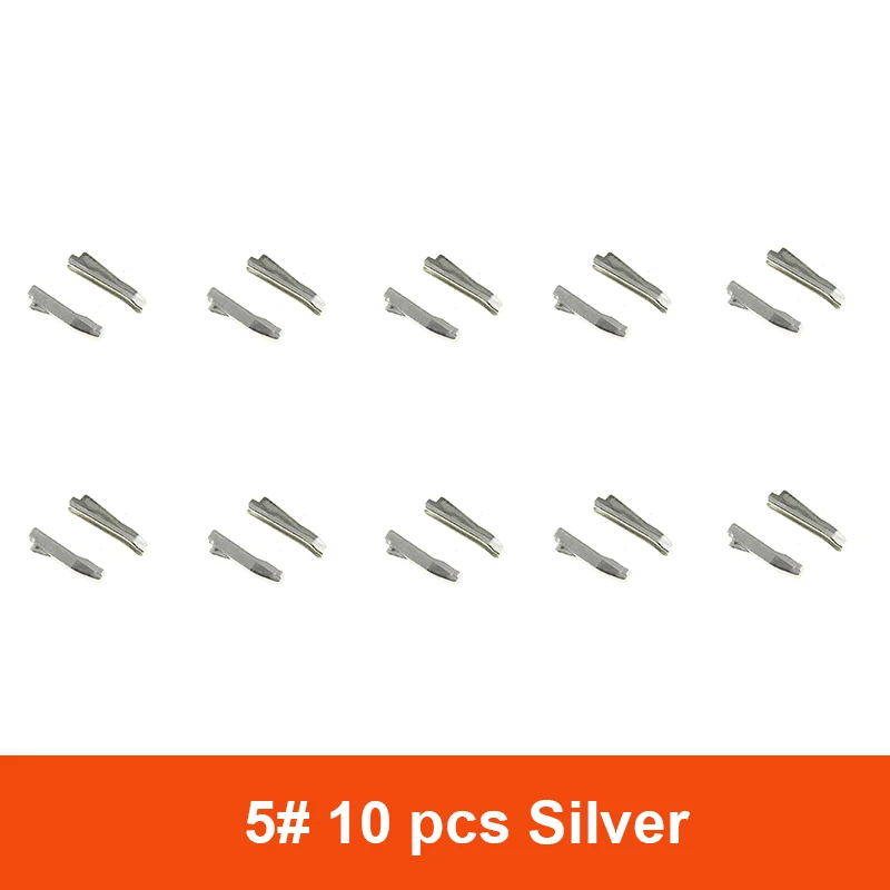 5 DS Silver № 3 5 8 10 металлические портновские двойные ползунки открывающиеся на молнии Стопперы аксессуары для шитья 8-10 шт - Цвет: 5 DS Silver