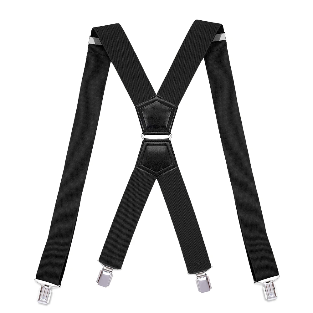 Men's Adult Suspenders X-Back Heavy Duty Big Size Adjustable Elastic Pants Trouser Braces Strap Belt Father Husband Fashion Gift