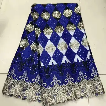 

2019 High Quality African Lace Fabric Milk Silk Hot Selling French Embroidery Swiss Voile Lace for Women Dress Wedding CJA002