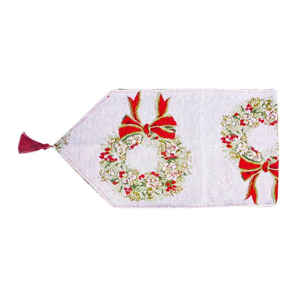 Flower Wreath Printed Tablecloth Christmas Table Cover Fashion Table Decor