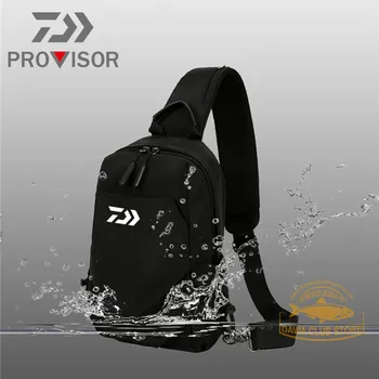 

2020 Daiwa New Solid Color Personality Fold Shoulder Bag Men Waterproof Fishing Chest Bag Outdoor Sports Nylon Diagonal Bag