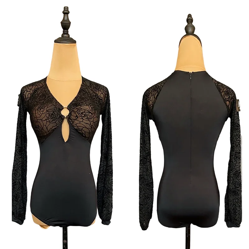 

Кружевные топы для латиноамериканских танцев, женская одежда для бальных танцев, женская дизайнерская одежда для тренировок, танцевальный костюм для сальсы, сценический костюм JL2880