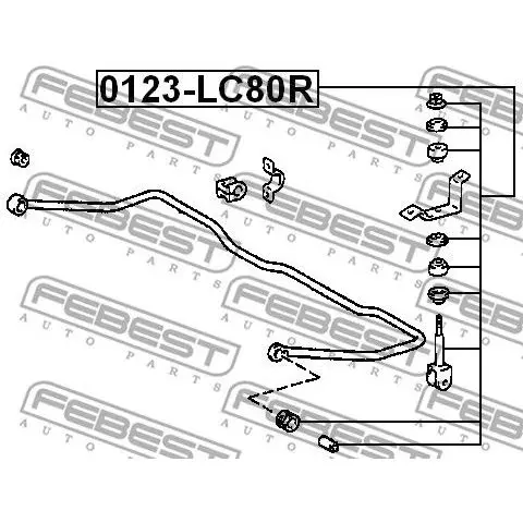 Тяга стабилизатора заднего Toyota Land Cruiser#J80 90-92/#J80 9