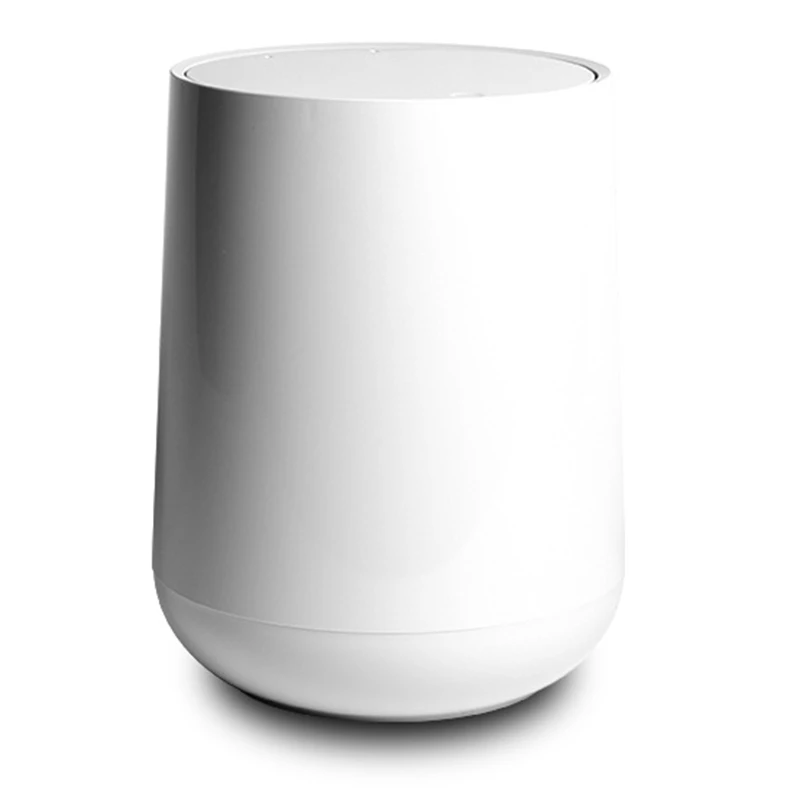 

Dry-Wet Separation Round Pressing Dustbin Kitchen Living Room Toilet Double-Decker Waste Binns Trash Can Garbage Can