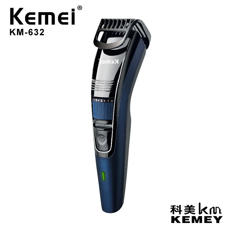 

US Bureau of Hair Clipper Km-632 Clean Steel Cutter Head Limit Comb Ten Stalls Regulation Low Noise Large Capacity Battery Life