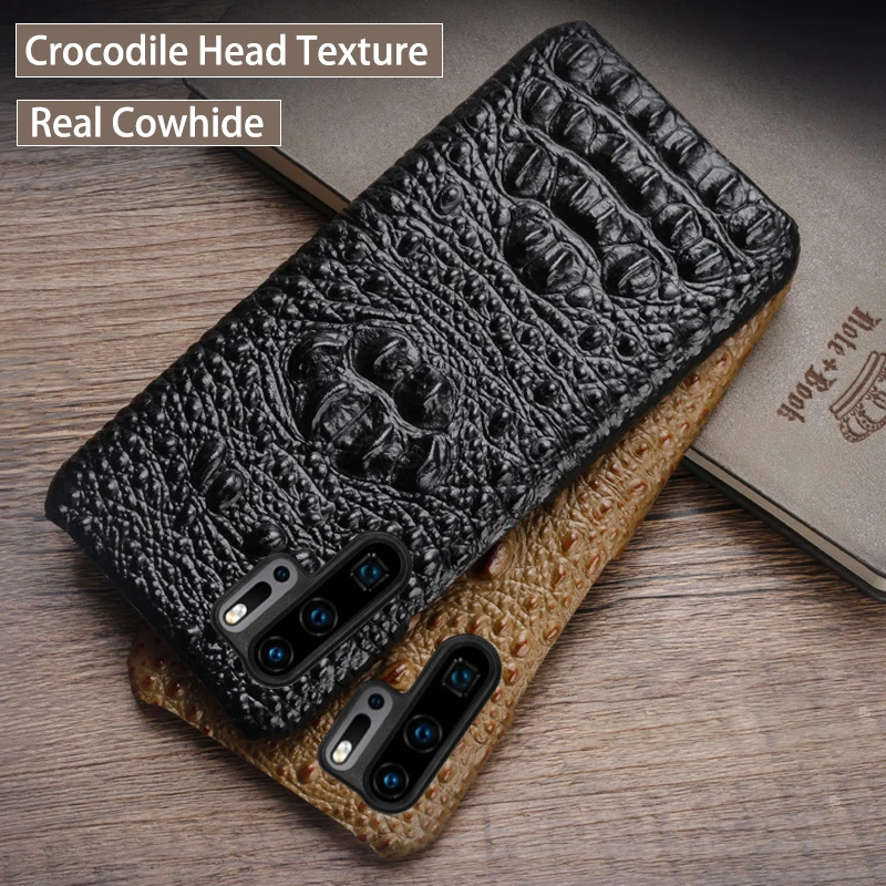 

Phone Case For Huawei P20 P10 P30 lite Y9 Y6 P Smart 2019 Mate 9 10 20 Pro Crocodile Head texture Case For Honor 8 8X 9 10 Lite