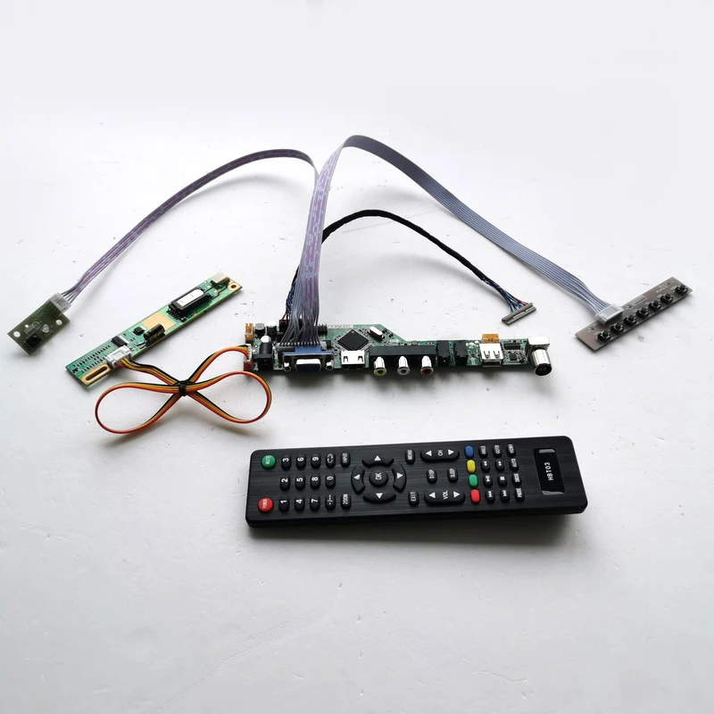Для LTN121XJ-L05/L06/L07 HDMI VGA AV USB RF Инвертор+ пульт+ клавиатура 1CCFL LVDS 20Pin ЖК-дисплей T. V56 привод карты DIY kit