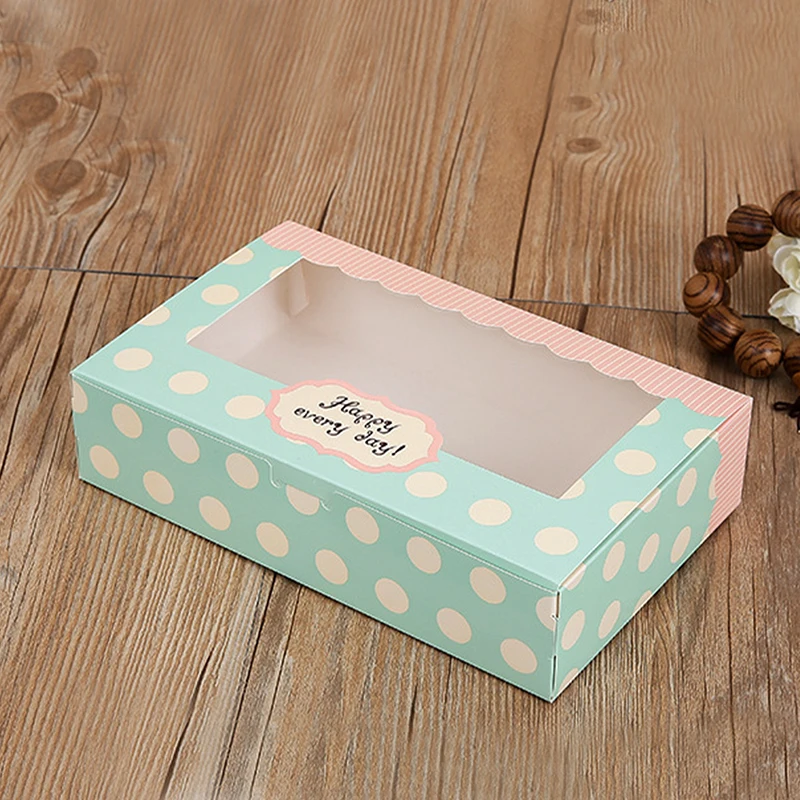 6 Pieces Of Paper Cake Boxes For Cookies Cupcakes Pastries Gift Boxes Bakery Container Set