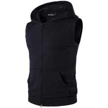 Летний стиль мужской большой кардиган с карманами без рукавов с капюшоном Ouma мужской жилет большого размера жилет пальто