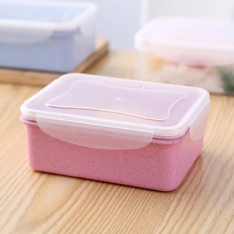 Прямоугольные пластиковые Кухонные контейнеры для хранения продуктов, ящик для хранения холодильника с крышкой, износостойкий и устойчивый к падению