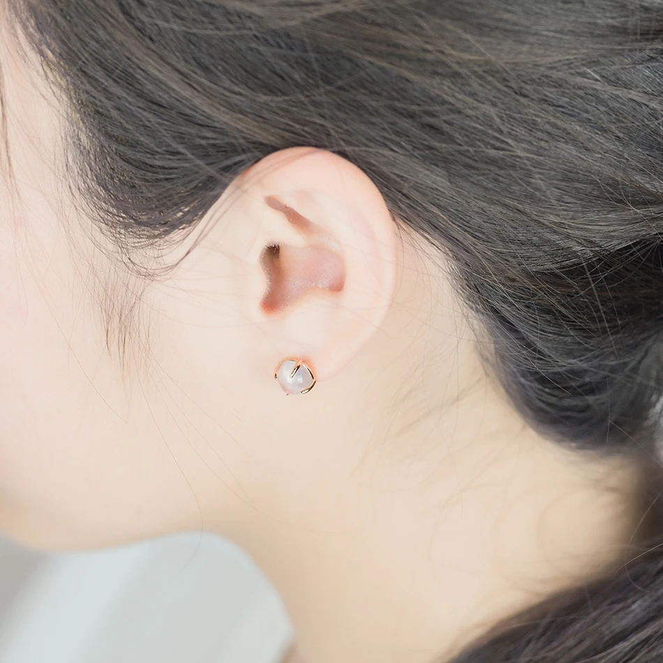 ALLNOEL 2019 New S925 Rose Quartz Pendant Earrings Natural Pink Gemstone Lovely Dog Charm Link Chain Choker Earrings  Jewelries (9)