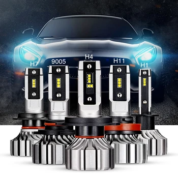 

2PCS H4 H7 Car Led Headlight H1 H3 H11 9005 9006 9012 Led Bulb CSP 8000LM 6500K Car Headlight Bulb 50W Min size D40