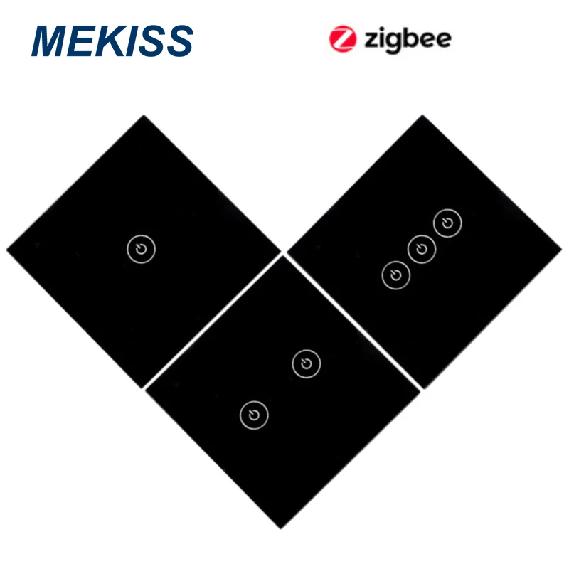 

Smart light switches zigbee network connection support APP smart life remote control 1/2/3gang EU standard light switch