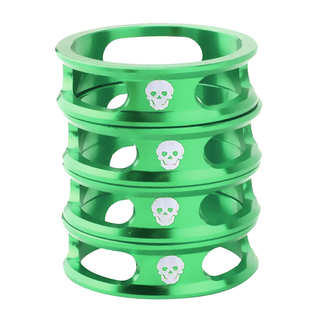 10mm x 4 Bicycle Bike Headset Spacer Set Stem Washer, 1 1/8-Inch, Black Red Blue Green Gold