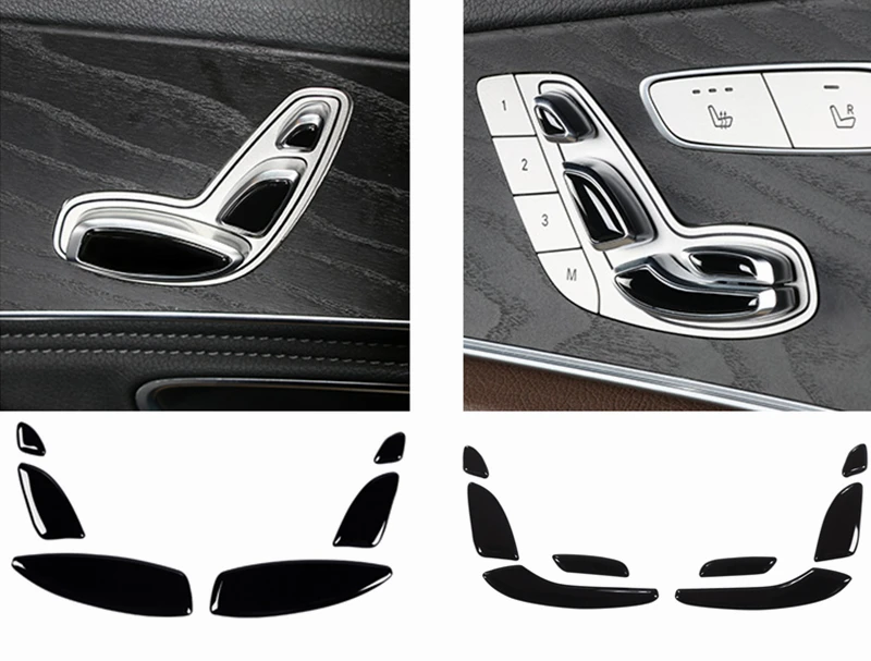 2 Styles For Mercedes Benz E Class W213 E200 E300 GLC C Class W205 Seat Button Sequins