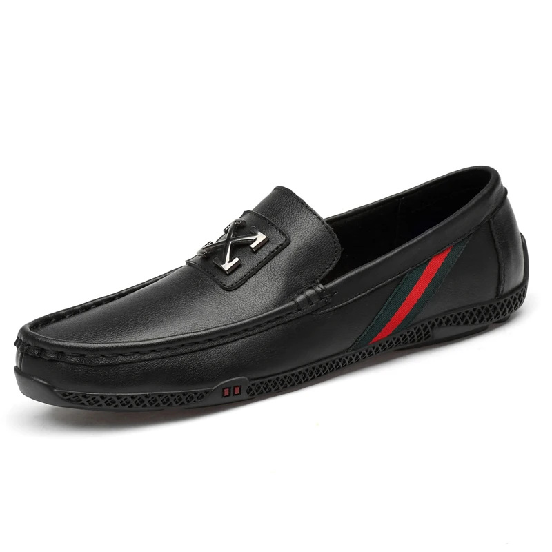 

Size 37-46 Men's Loafers Genuine Leather Men Slip On Casual Shoes Moccasins