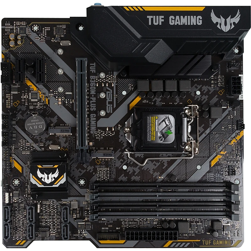 Материнская плата Asus TUF B360M-PLUS GAMING Soc-1151v2 Intel B360 4xDDR4 mATX AC`97 8ch(7.1) GbLAN