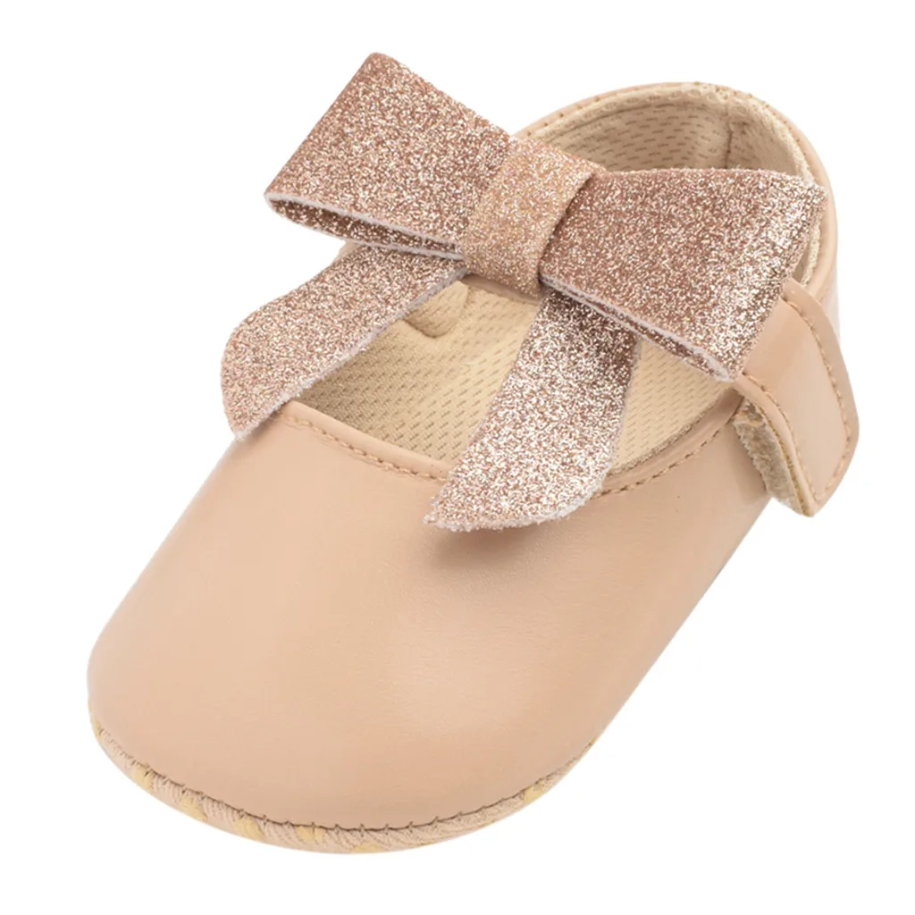 Детская обувь с бантиком для новорожденных девочек и мальчиков; обувь с героями мультфильмов; Розовая Милая однотонная обувь для первых шагов; обувь для маленьких девочек; chaussure