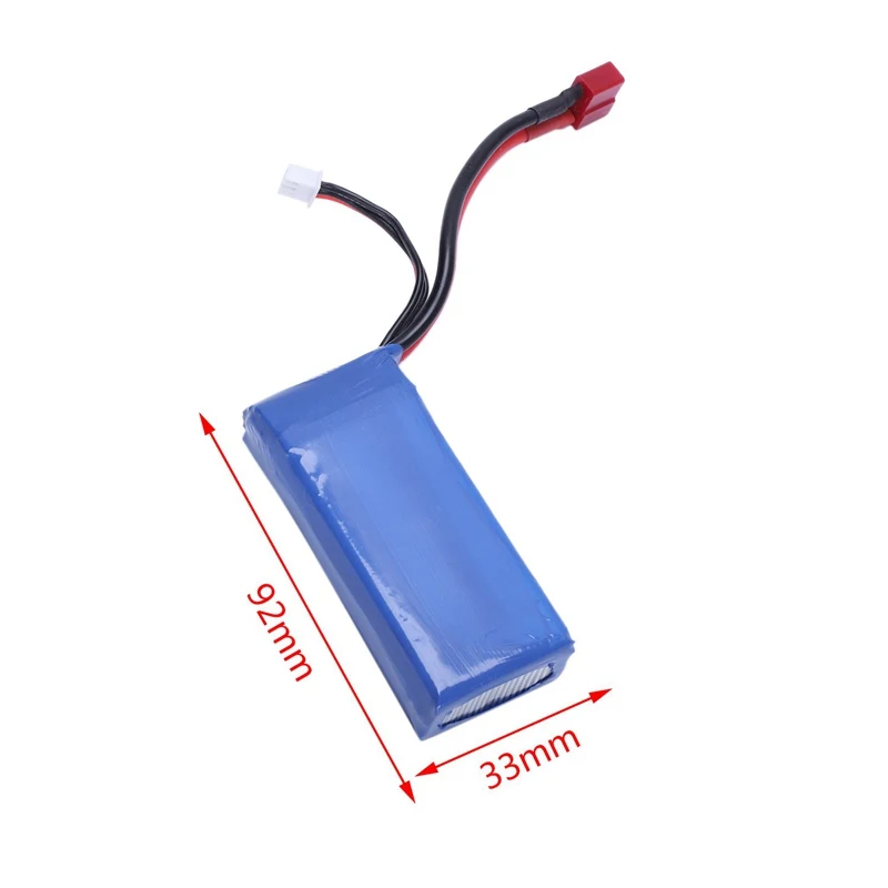 2 шт. 7,4 В 2700 мАч 20C 2S Lipo батарея с Т-штекером для Wltoys 10428-A 10428-B 10428-B2 10428 1/10 Rc Гусеничный автомобиль Feilun