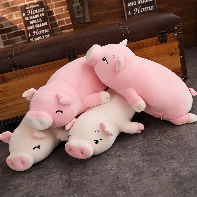 Mooie Zachte Down Katoen Varken Pluche Pop Gevulde Roze Varken Pop детское программное обеспечение Kussen Cadeau voor Vriendin 1 шт. 40-100 см