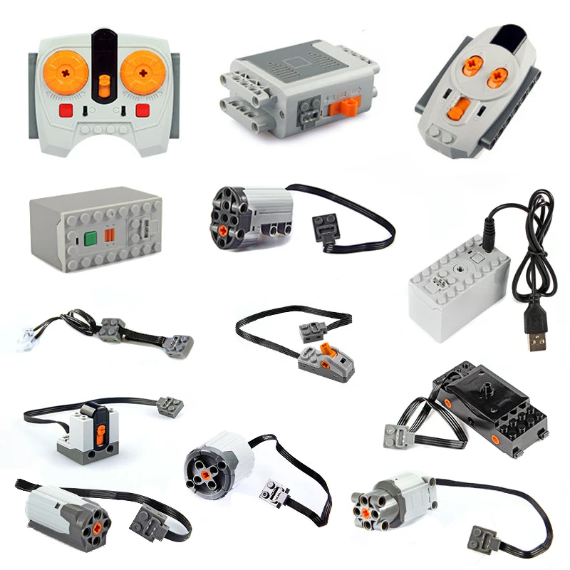 

Fit LegoINGlys Technic Series Power Functions Tool Electric Motor Train Servo Motor Battery Box IR Controll MOC Building Blocks
