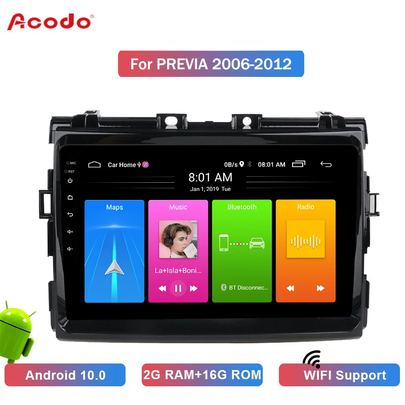

ACODO 2+16G Android 10.0 Car Radio Multimedia Player For Toyota PRIUS 2016+ Navigation GPS 2 din