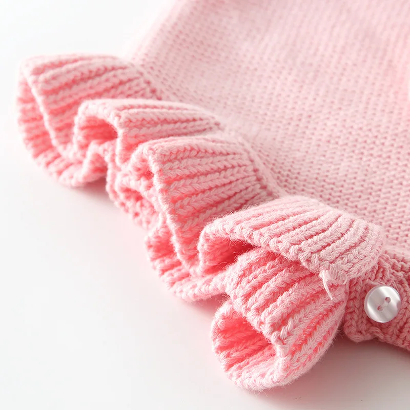 Pudcoco/0-24 M; комбинезоны для новорожденных девочек и мальчиков; вязаный свитер; однотонные комбинезоны с оборками; шорты; осенняя одежда