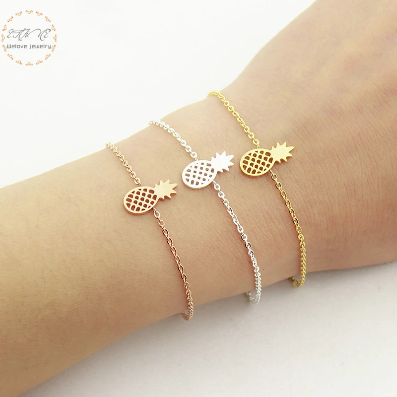 Danity-Ananas-Charm-Bracelet-Rose-Gold-Fruit-Pineapple-Bracelets-For-Women-Bohemian-Jewelry-Stainless-Steel-Pulseira