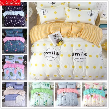 

3/4 pcs Bedding Set Duvet Cover Sheet Pillowcase Suit Kids Child Bed Linen Single Full Queen King Size Quilt Pillow Case 180x220