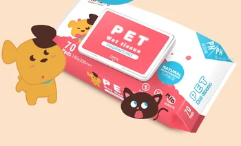 

Pet products Wet wipes cats and dogs wipes clean wipes summer puppy Little Dog supplies 70 pieces Supplies dog petshop Portable