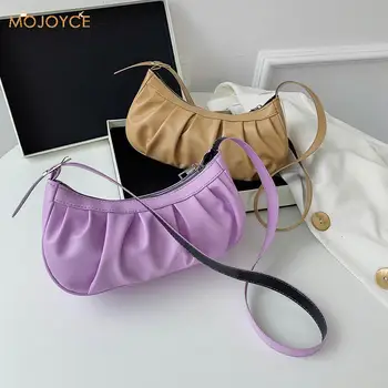 

Fashion Exquisite Shopping Bag Pleated Soft PU Leather Crossbody Pouch Women Travel Elegant Purse Shoulder Bag