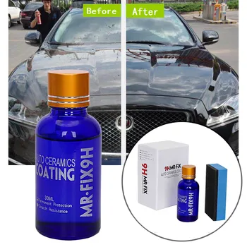 

9H Car Oxidation Ceramic Coat Super Hydrophobic Glass Coating Set Polishing fluid detergent 2pc 2 sponge and 2 sponge