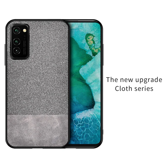 Gray2 IKrsses для huawei Honor V30 Pro Чехол PU простая ткань Жесткий Чехол Мягкий чехол для huawei Honor V30 чехол все включено - Цвет: Gray2