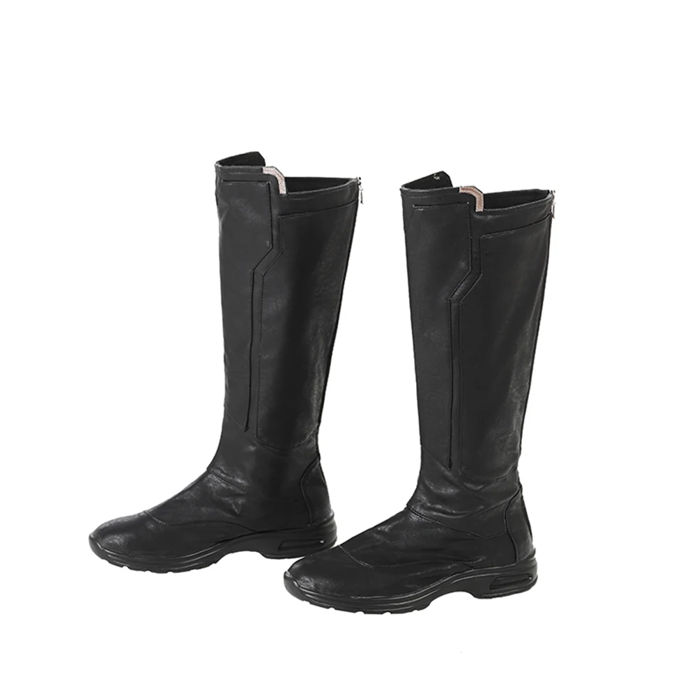Manluyunxiao Thor Cosplay High Boots Marvel Superhero Thor Odinson Black Shoes Men Halloween Costume For Men Faux Leather
