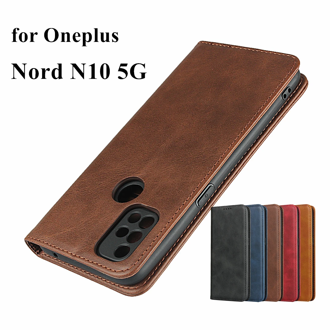 

Кожаный чехол для Oneplus Nord N10, флип-чехол с отделением для карт, Магнитный чехол-Кобура, чехол для 1 + Nord N10